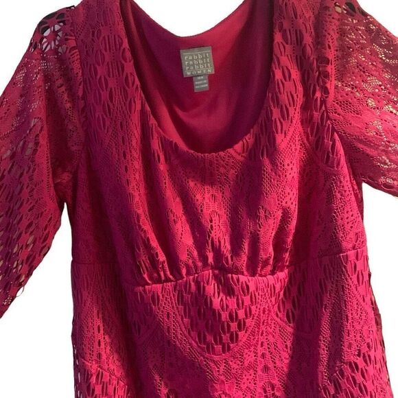 Pre Owned Women’s Rabbit Rabbit Rabbit Lacey Dress Sz 15W Classic Casual Style - Picture 6 of 11